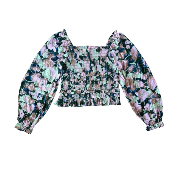 Sam Edelman Misha Smocked Ruffle Top - Picture 2 of 4